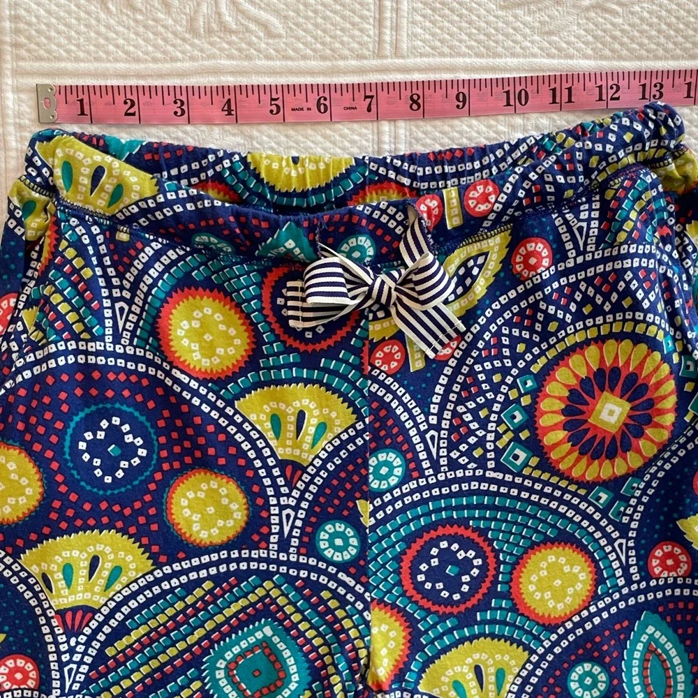 Anthropologie Eloise Boho Print PJ/Lounge Pants Drawstring Pockets Wide Leg Blue - Picture 9 of 13